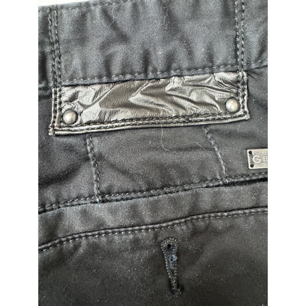 Guess G by Guess Black Skinny Pants Trousers Red Side Stripe Y2K Moto Punk 30*32 - Picture 9 of 10